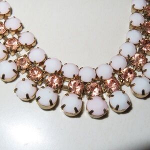 Vintage Gold and Pink Women's Necklace